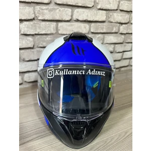 Kask Vizör Için Instagram Kullanıcı Adı Sticker 15 cm Beyaz Renk