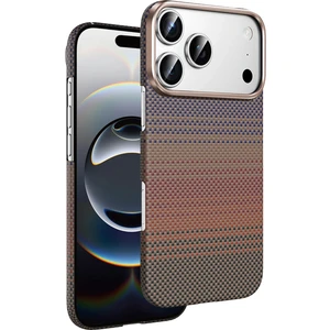 Apple iPhone 17 Pro Max Kılıf Magsafe Şarj Özellikli Ultra Slim Aramid Karbon Fiber Kevlar Kapak