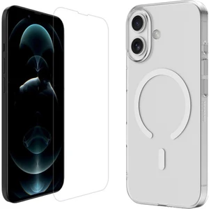 Iphone 17 Kılıf Kamera Korumalı Magsafe Sert Şeffaf Mika Pc Porto Kapak + Cam Ekran Koruyucu