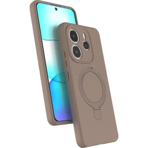 Allzey Newface Xiaomi Redmi Note 14 4g Regal Magsafe Standlı Kapak - Çöl Titanyum