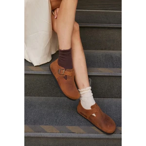 Oxford Hakiki Deri Mantar Taban Ortopedik Ayakkabı