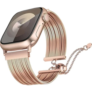 Apple Watch 10-11 42MM Lopard KRD-137 Metal Hasır Kordon