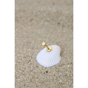 Piercing Cerrahi Çelik Piercing Kıkırdak Tragus Conch Helix Gold Renk 3 mm Disk Labret