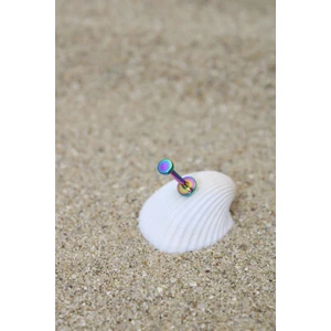 Piercing Cerrahi Çelik Piercing Kıkırdak Tragus Conch Helix Gökkuşağı Renk 3 mm Disk Labret