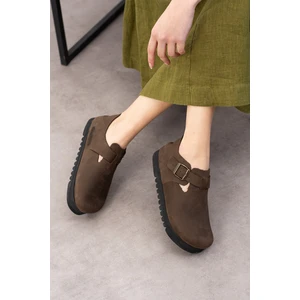 Oxford Hakiki Deri Mantar Taban Ortopedik Yüksek Eva Ayakkabı