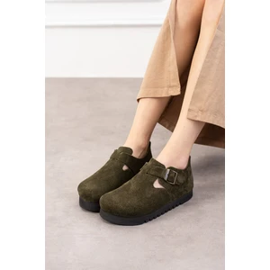 Oxford Hakiki Deri Mantar Taban Ortopedik Yüksek Eva Ayakkabı