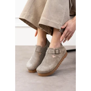 Oxford Hakiki Deri Mantar Taban Ortopedik Yüksek Eva Ayakkabı