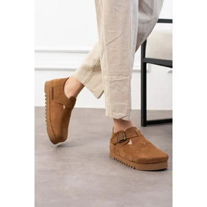 Oxford Hakiki Deri Mantar Taban Ortopedik Yüksek Eva Ayakkabı