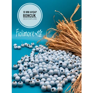 10 mm Ahşap Boncuk (50 gr 130 Adet)Geniş Delik Çapı 4 mm Makrome Çanta Bileklik Takı Renkli