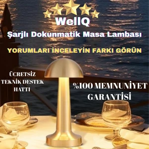 Wellq Şarjlı Dokunmatik Masa Lambası (Gold)
