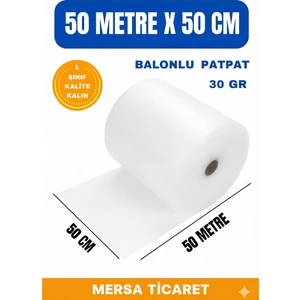 Balonlu Naylon Balonlu Poşet Patpat Havalı Naylon Pat Pat Ambalaj Pat Pat - 50 cm x 50 Metre