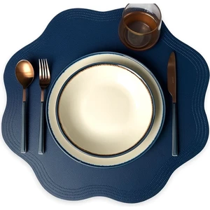 Lacivert Deri Amerikan Servis/ Supla/ Placemats