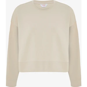 Bej Modal Şardonlu Sweatshirt