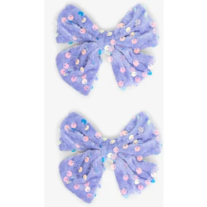 Renkli Kız Çocuk 2'li Kumaş Toka