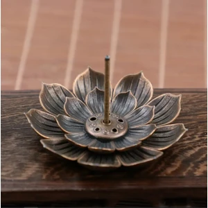 Nilüfer Çiçeği Küçük Tütsülük Sandal Ağacı Tütsü Çubuğu Hediyeli