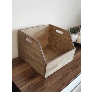 Limon Dekor Ahşap 12" LP Plak Sandığı - Organizer Kutu - Wooden 12" LP Record Box