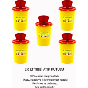 2 Lt Tıbbi Atık Kutusu 5'li