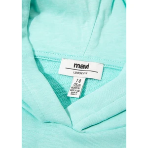 İstanbul Baskılı Kapüşonlu Yeşil Sweatshirt 7S10062-71676