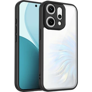 Oppo RENO14,IÇIN Eabhulie Kılıf, Kamera Lens Korumalı Hibrit 2'si 1 Arada Şeffaf Kılıf-Siyah (Yurt Dışından)