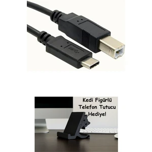 Tkz 4969 Type C To USB Yeni Nesil Printer Yazıcı Tarayıcı Ara Bağlantı Kablosu 1.5metre