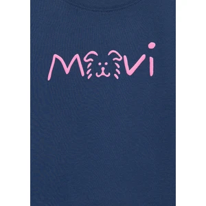 Mavi Köpek Baskılı Lacivert Tişört 7610363-87737