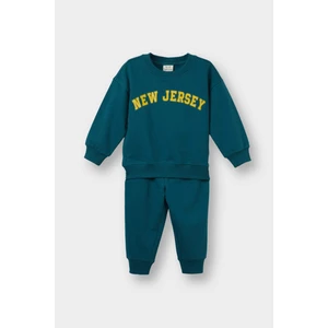 Erkek Bebek 2'li Takım Baskılı Sweatshirt Eşofman Altı