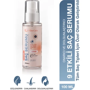 GlowGenix 9 Etkili Saç Serumu | Besleyici, Onarıcı, Yumuşatıcı, Elektriklenme Karşıtı | 100 Ml