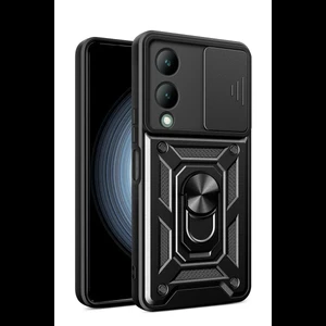 Joy Tekno Vivo Y17S Kılıf Pars Lens Yüzüklü Silikon