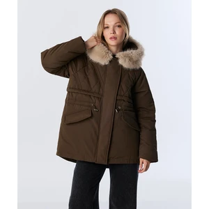 Suni Kürk Yakalı Mont TW6250012218007