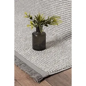 Eliz Home Gri Saçaklı Modern Dokuma Halı Salon Oturma Odası Yatak Odası Koridor Halısı Yolluk Gri