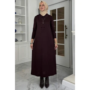 Laçin Triko Elbise Acı Kahve