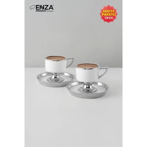 Doris 2'li Porselen Kahve Fincanı Takımı 90 ml Platin