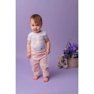 Kız Bebek Beyaz Bunny Fırfırlı Alt ve T-Shirt Takım (3 - 18 Ay)