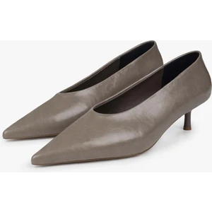 Kadın Corin Vizon Cilt Kısa Topuklu Stiletto