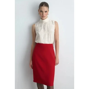 Krep Kalem Etek - Kırmızı