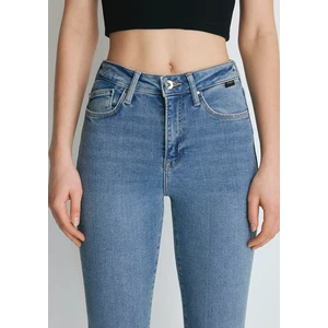 Kadın Serenay Gölgeli Mavi Gold Shape Jean Pantolon 100980-82194