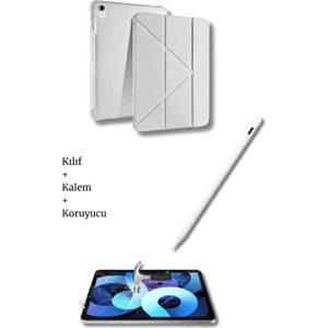 iPad A16 11. Nesil ve 10. Nesil A3355 A2757 Uyumlu Tablet Kılıfı Tablet Kalemi Ekran Koruyucu Set