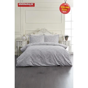 Bahar %100 Pamuk Çift Kişilik Nevresim Takımı Gri