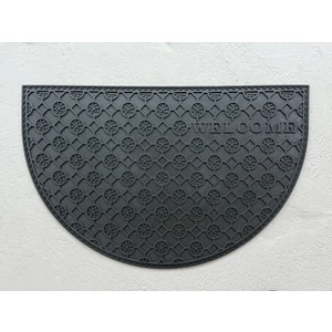T&b Home Dekoratif Yıkanabilir Welcome Silver Siyah Kaymaz Taban Kapı Önü Paspası 45 x 70 cm