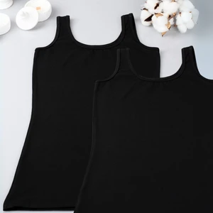 Pinuptex® 2’li Kadın Kalın Askılı Uzun Atlet %95 Pamuk %5lyc (2 Adet)