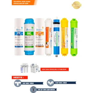 Açık Kasa Su Arıtma Cihazı 7'li Filtre Seti