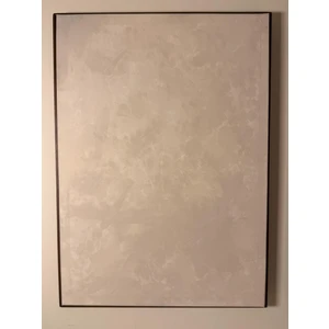 Vıveca “moon” 70 x 50 cm El Yapımı Minimal Bej Renkli Soyut Tablo – Ahşap Floater Çerçeveli