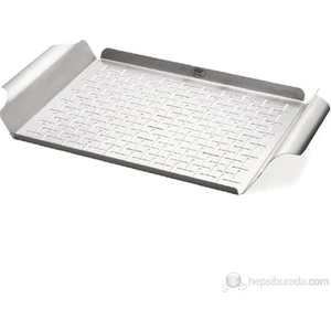 6435 Deluxe Grilling Pan – Izgara Tavası (Paslanmaz Çelik; Balık & Sebze İçin; Q 300/3000 & 22″+ Kömürlü Uyumlu)
