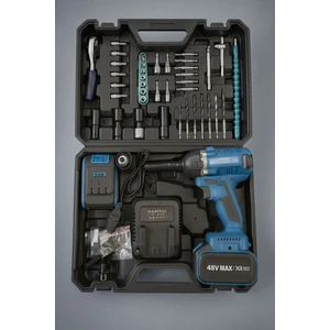 Senin Dükkanın Maxstar Çok Işlevli Kömürsüz 48 V 5 Ah Çift Akülü Lion Taşıma Çantalı Somun Sıkma Setli