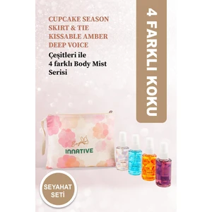 Eny Elif Nur Yel Seyahat Boy Vücut Spreyi Seti 4X50ML 1xcupcake Season,1xkissable Amber,1xskirt&tie,1xdeep Voice Vücut Spreyleri