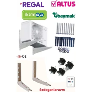 Baymak 12000 Btu ve 18000 Btu Dış Ünite  Klima 50CM Ayak+Takoz +Vida Dubel Takımı
