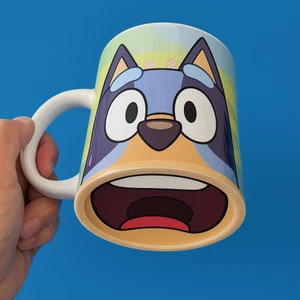 Bluey Dad Alt Tabanı Ağız Desenli Kupa Bardak