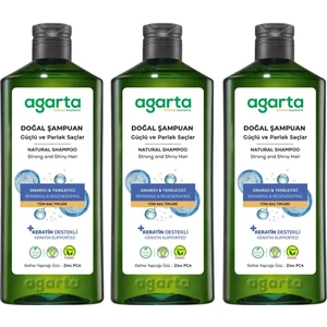 Doğal Şampuan Güçlü ve Parlak Saçlar Için 400 ml x 3 Adet