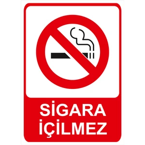 Sigara Içilmez Isg Uyarı Levhası