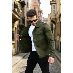 Haki Renk Erkek Kot Ceket